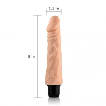 Телесный вибратор-реалистик Lovetoy Real Feel 9 - 19,5 см.