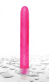 Тонкий розовый классический вибратор Neon Luv Touch Slims - 14,6 см.