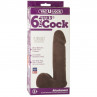 Коричневая насадка Vac-U-Lock 6" Ultraskyn Cock - 17,3 см.