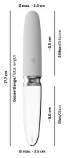 Двусторонний вибратор Straight Led - 17,7 см.