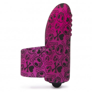 Розовая вибронасадка на палец Silicone Finger Ring