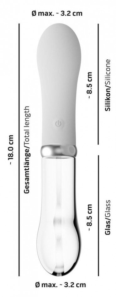 Двусторонний вибратор G-Spot Led - 18 см.