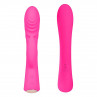 Ярко-розовый вибромассажер-кролик 5" Silicone Ripple Passion - 19,1 см.