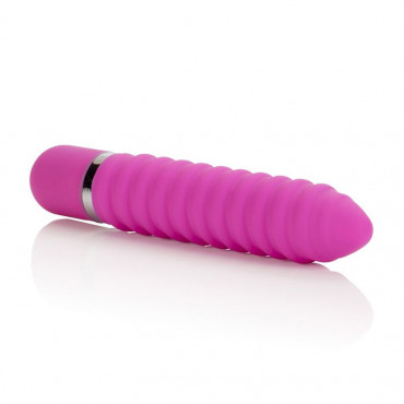 Розовый вибромассажер 10-Function Charisma Twisty - 19,75 см.