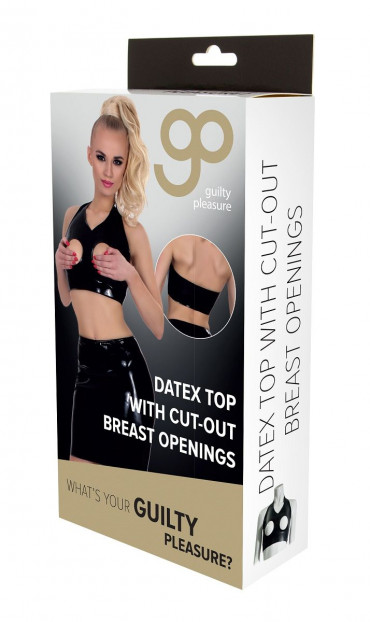 Топ из датекса с вырезами для груди Datex Top with Cut-out Breasts, черный
