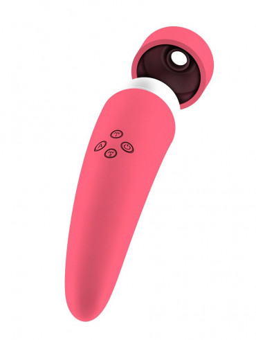 Розовый вакуумный клиторальный вибромассажер Personal vibrator Hiky