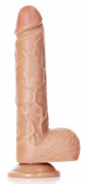 Телесный фаллоимитатор Straight Realistic Dildo Balls Suction Cup 7 - 20 см.