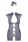 Сексуальный костюм стюардессы Stewardess dress, серый