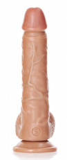 Телесный фаллоимитатор Straight Realistic Dildo Balls Suction Cup 7 - 20 см.