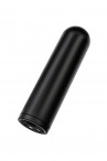 Черная перезаряжаемая вибропуля с пультом ДУ RealStick Caliber