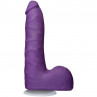 Фиолетовый фаллоимитатор на присоске Revolution 7" Slim Realistic W/Balls - 17,78 см.
