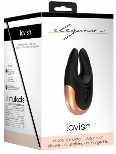Черный клиторальный стимулятор Lavish - 8,9 см.
