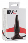 Черная анальная втулка Black&Red - 10 см.