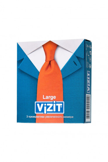 Презервативы Vizit Large увеличенного размера - 3 шт.