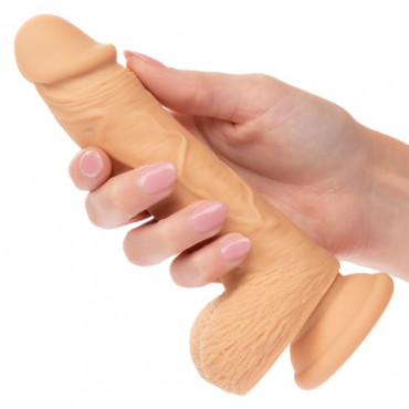 Телесный фаллоимитатор Dual Density Silicone Studs - 17,75 см.