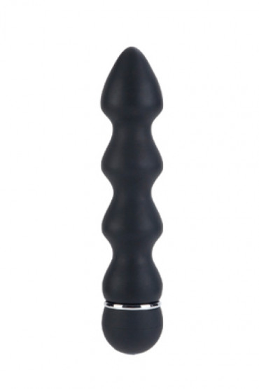 Анальная елочка 10-Function Tapered Anal Trainer рефленый с вибрацией черный