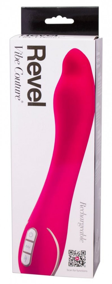 Розовый G-стимулятор с вибрацией Revel - 22,2 см.