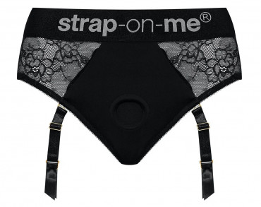 Черные трусики для насадок Diva Lingerie Harness - size L, черный
