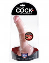 Загнутый фаллоимитатор с мошонкой Dual Density 9" Cock - 22,9 см.