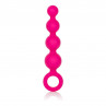 Розовая анальная цепочка Booty Beads - 15,3 см.