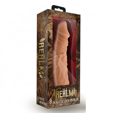 Насадка-фаллоимитатор для трусиков с плугом Realistic 8 Inch Lock On Dildo - 20,3 см.