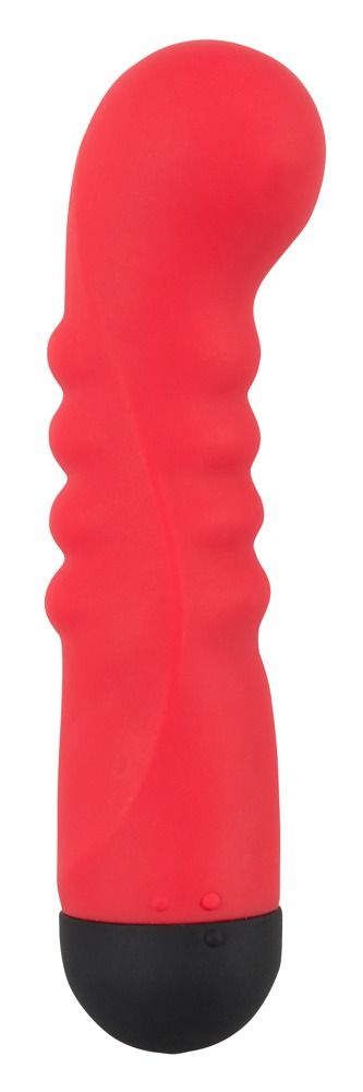 Красный вибратор с 10 режимами вибрации Colorful Joy Ripple - 16,5 см.