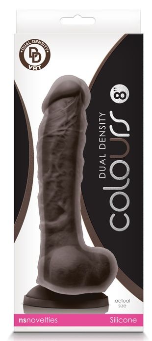 Коричневый фаллоимитатор Dual Density 8 Dildo - 25,4 см.