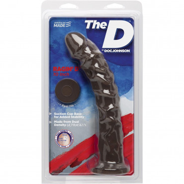 Коричневый фаллоимитатор на присоске The D Ragin’ D 10" - 25,4 см.