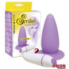 Фиолетовая анальная вибровтулка Smile - 10 см.