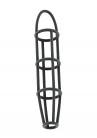Серая насадка-клетка на пенис Cockcage with ball strap №30