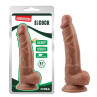 Кофейный фаллоимитатор на присоске Fashion Dude - 21 см.