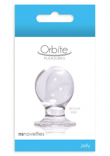 Малая прозрачная анальная пробка Orbite