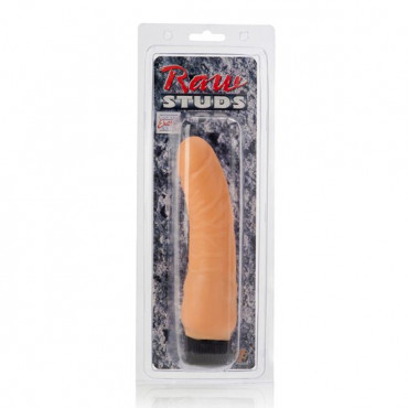 Телесный вибратор-реалистик Raw Studs Realistic Flex - 20 см.