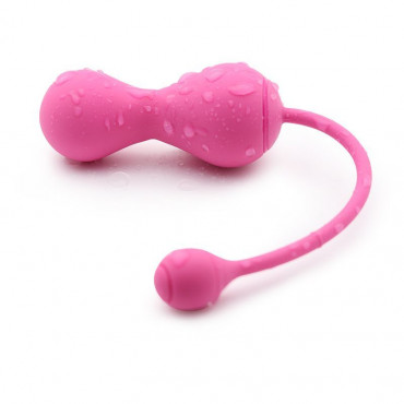 Подарочный набор: розовый тренажер Кегеля Magic Kegel Master 2 и фиолетовые менструальные чаши