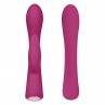 Бордовый вибромассажер-кролик 5" Silicone Bunny Love - 19,1 см.