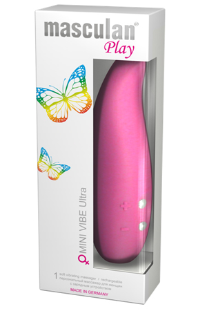 Розовый вибратор Masculan Play Mini Vibe Ultra - 16 см.