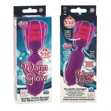 Фиолетовый вибростимулятор с функцией нагрева Warm N Glow Massager