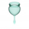 Набор темно-зеленых менструальных чаш Feel good Menstrual Cup