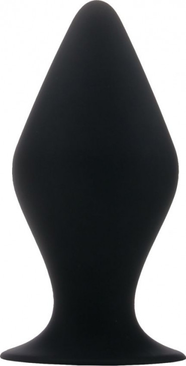 Чёрная средняя анальная пробка Butt Plug with Suction Cup Medium