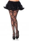 Колготки с ярким узором Contrast Woven Pantyhose, черный