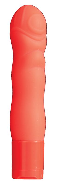 Оранжевый мини-вибромассажёр Neon Bliss Vibrator - 9 см.