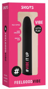Черный гладкий вибромассажер Feelgood Vibe #Vibe it ap - 17,2 см.