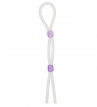 Прозрачное эрекционное кольцо-лассо Silicone Lasso Cock Ring Dual Beads