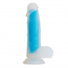 Голубой фаллоимитатор-реалистик So Divine Blue Mamba Dildo - 19 см.