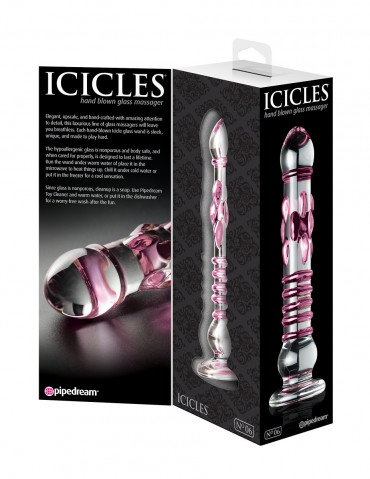 Стеклянный фаллоимитатор Icicles № 6 - 21,6 см.