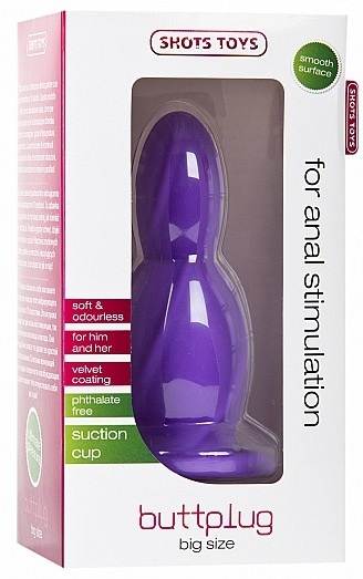 Большая фиолетовая анальная втулка Big Buttplug - 13,3 см.