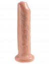 Телесный необрезанный фаллоимитатор на присоске 7" Uncut Cock - 19,1 см.