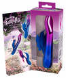 Вибростимулятор с клиторальной бабочкой и подсветкой Sparkling Butterfly - 19,4 см.