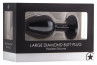 Черная анальная пробка с прозрачным кристаллом Diamond Butt Plug - 7,3 см.