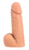 Телесный фаллоимитатор SO Real Realistic 7Inch Dong & Balls - 18 см.